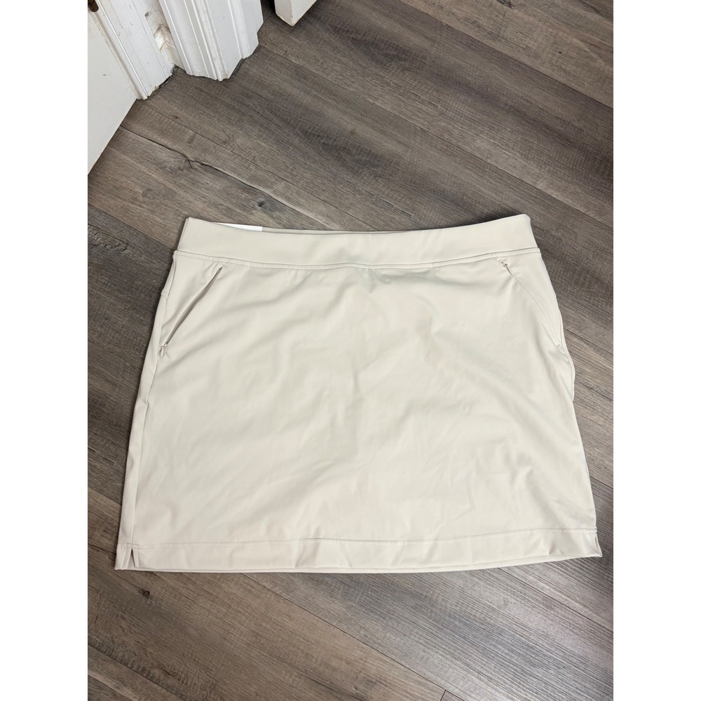 32 Degrees Cool Womens Skort XXL Gray Beige Athletic Golf Tennis Activewear New